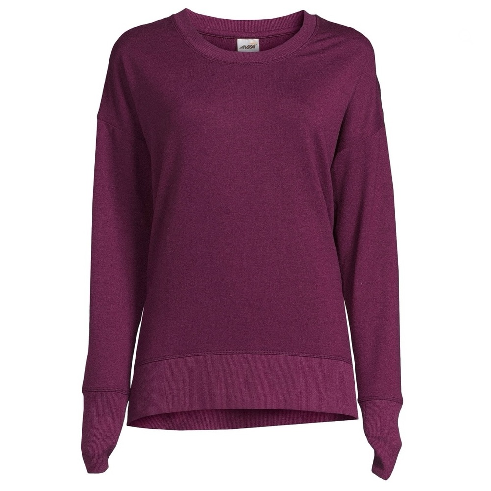 Women's Long Sleeve Drop Shoulder Soft T-Shirt Top with Side Slit